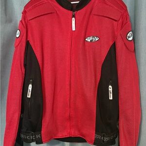 Joe Rocket Red and Black Armored Riding Jacket